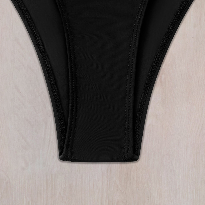 4021--Underwire hard-packed one-piece swimsuit color block push-up bikini