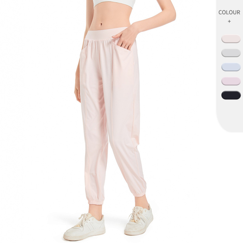 JY718--Women's Summer Ice Loose Sports Pants Quick-Drying and Breathable