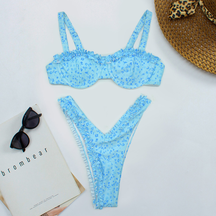 2025--floral bikini swimsuit