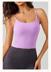 BX-022--Sling fitness vest all-in-one shockproof push-up antibacterial U-shaped back sports bra for women