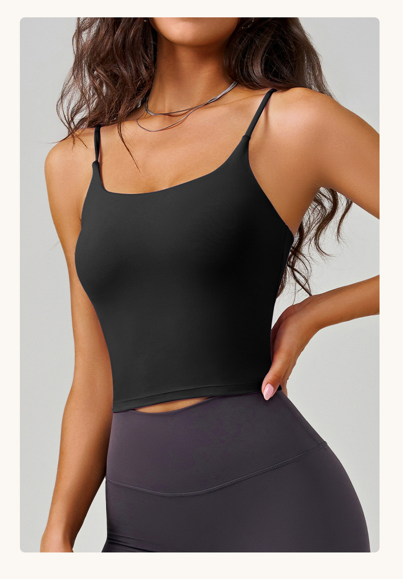 BX-022--Sling fitness vest all-in-one shockproof push-up antibacterial U-shaped back sports bra for women