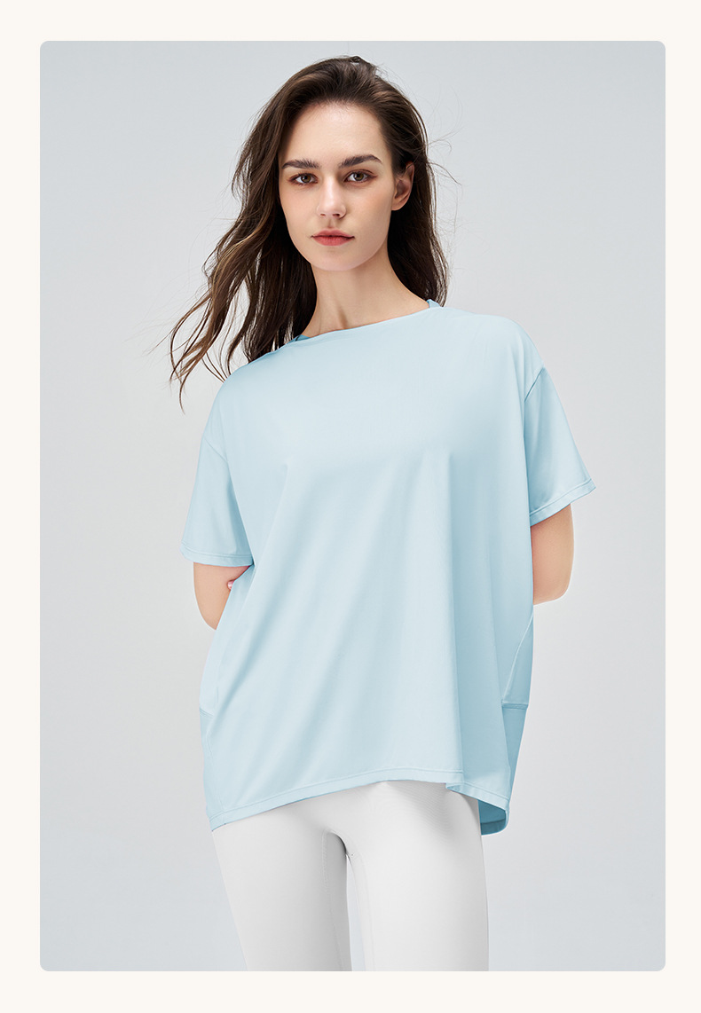 DX-151--Sports casual T-shirt women's summer quick-drying breathable fitness top
