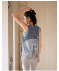 3021-1--Mesh breathable sports blouse for women running fitness quick-drying T-shirt sleeveless vest yoga top