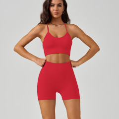 WX2408+DK3408--Cross back beauty yoga vest set