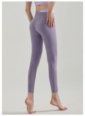 WXM167+CKM254--Contrast color yoga wear women's sports vest high strength shockproof fitness bra running yoga suit