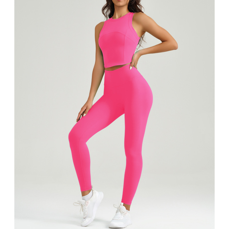 60147+2083--Sportswear set, high-end yoga wear, high-elastic fitness outer wear, fitness running two-piece set