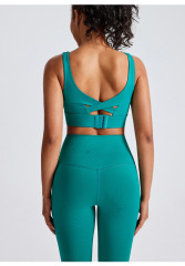 60062+2083--Shockproof back-beautiful bra, sports bra, high-waisted butt-lifting nude fitness pants, women's yoga clothing set