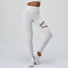 B-220--Nude Breathable Yoga Pants Women's Mesh Sports Pants Casual Tight Pants Women's High Waist Fitness Pants