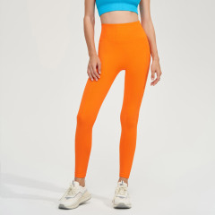 CKM9367--Seamless knitted yoga pants, tummy control, peach butt fitness leggings, no awkward line yoga wear
