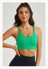 WX-345--Women's slim-strap sports bra, shock-absorbing and comfortable yoga wear, fitness bra, women's all-in-one cup