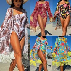 NDL2428--New One Shoulder Miami Show Style Two Piece Swimsuit
