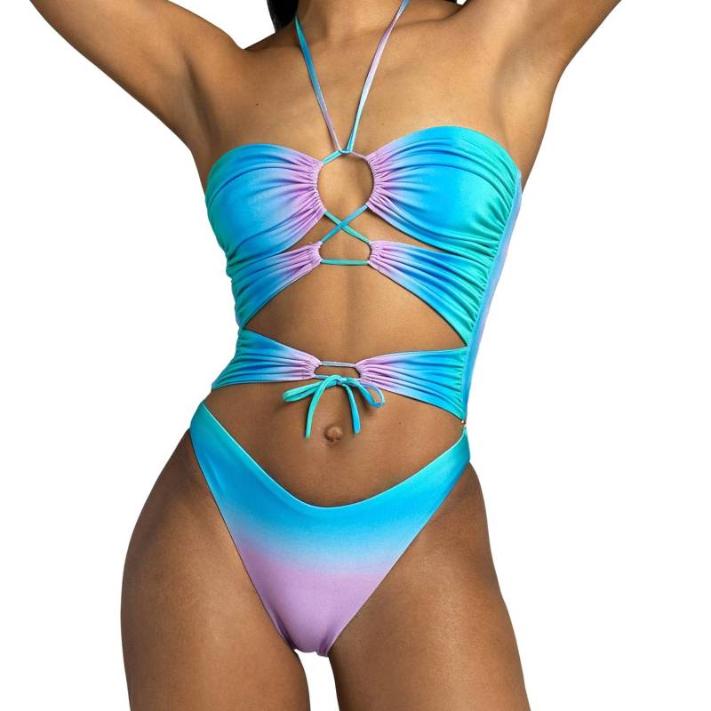 3058--gradient one piece swimsuit bikini