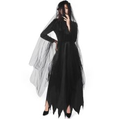19032--Halloween Costumes Cosplay Vampire Bride Costume