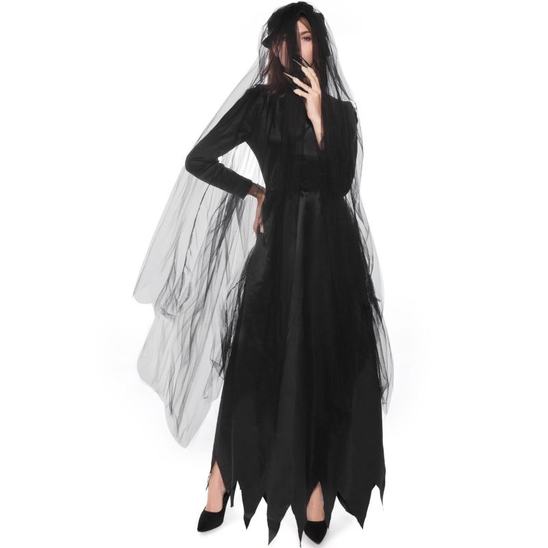 19032--Halloween Costumes Cosplay Vampire Bride Costume