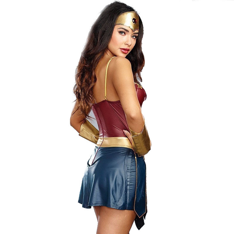 3791--Halloween Wonder Woman Costume Cosplay Costume