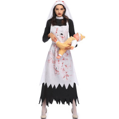 1933--Vampire Devil Horror Nun Costume Holiday Party Nun Costume