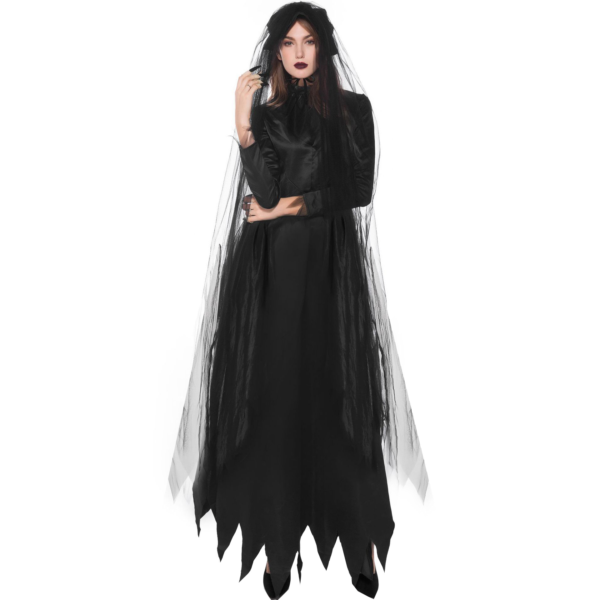 19032--Halloween Costumes Cosplay Vampire Bride Costume
