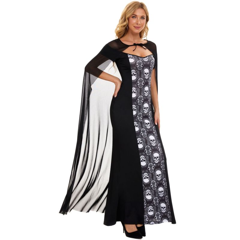 2136--Halloween Costume Skeleton Witch Ghost Bride