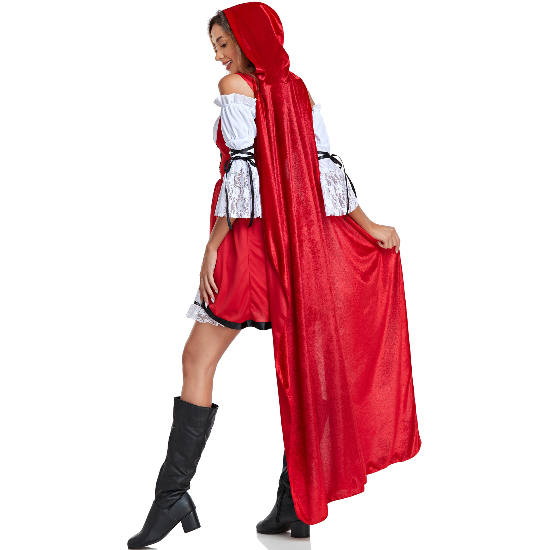 20275--New Granny Wolf Halloween Cloak Little Red Riding Hood Costume