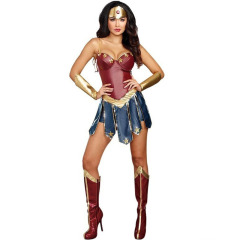3791--Halloween Wonder Woman Costume Cosplay Costume