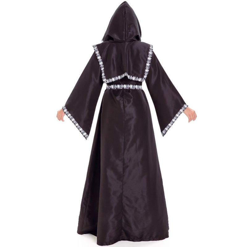 10027--Cosplay Skeleton Cloak Death Witch Game Clothes Uniform