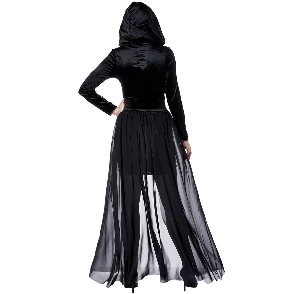 99046--Halloween zombie witch costume dark vampire cloak witch costume