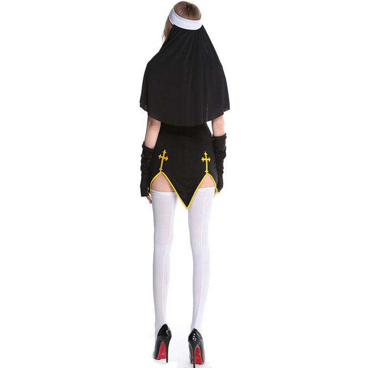 89168--Popular cosplay nun costume Halloween nun costume