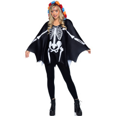 82231--Skeleton Cloak Set Horror Death Skeleton Cloak Halloween Costume