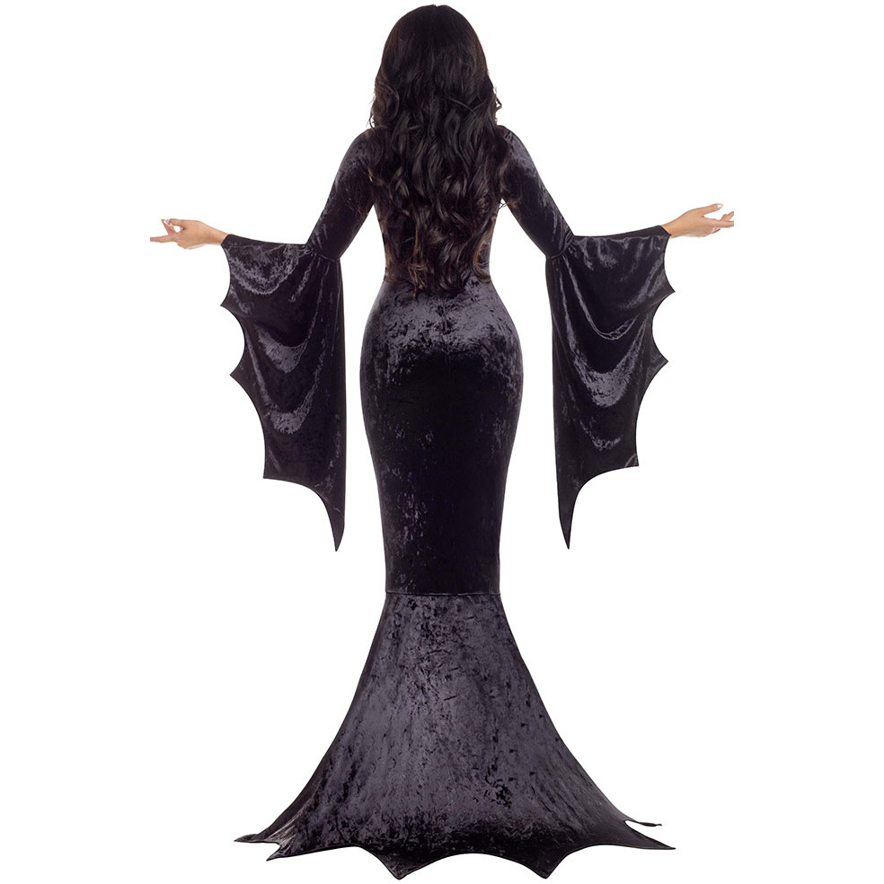 2310--Halloween bat witch ghost bride costume goth witch vampire