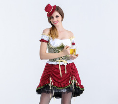 1353--Short Oktoberfest maid costume