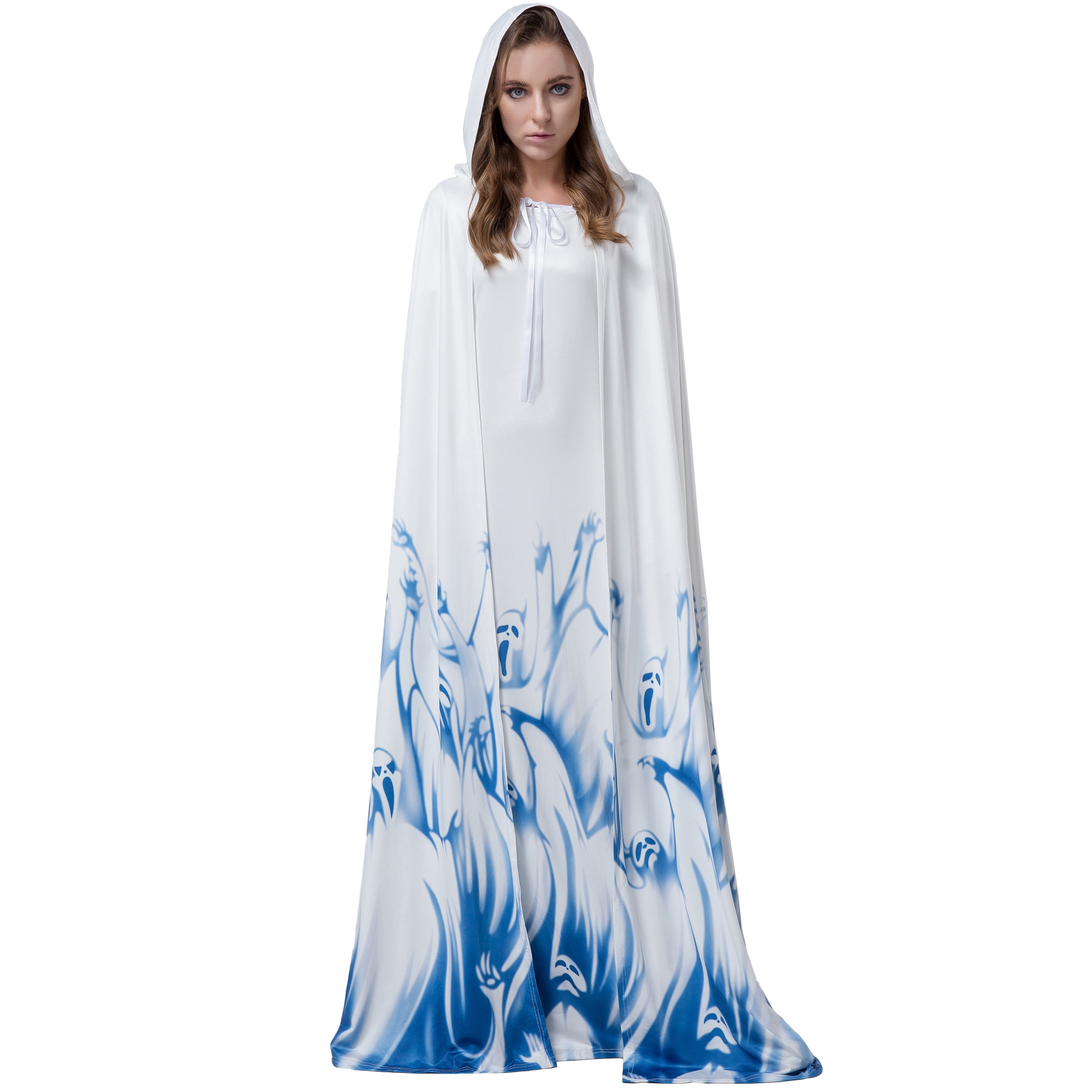 8717--Death Ghost Bride Vampire Cloak Cloak Zombie COS Server
