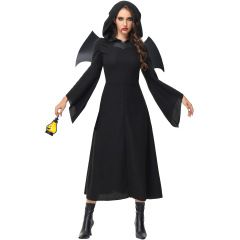 3397--Halloween zombie witch costume wings black angel witch costume