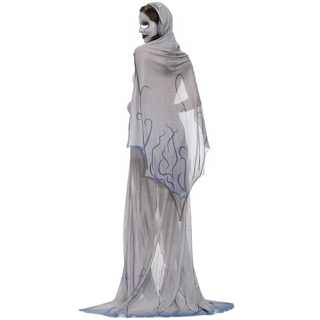 4511--Evil Emily Zombie COS Costume Ghost Bride Cloak Costume