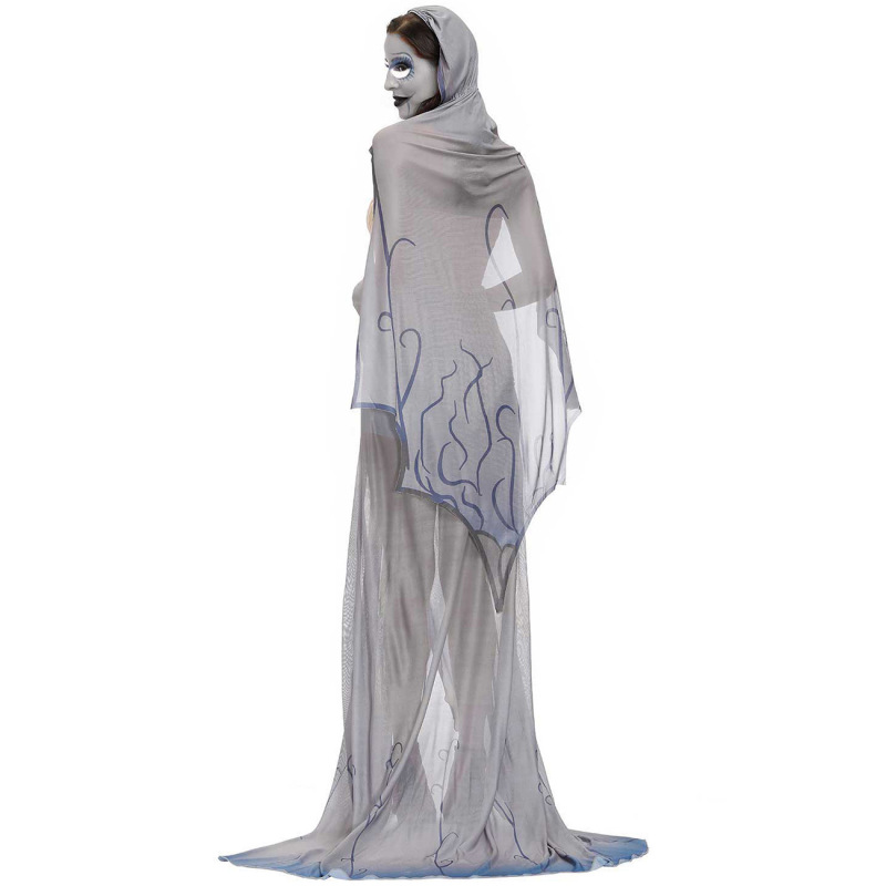 4511--Evil Emily Zombie COS Costume Ghost Bride Cloak Costume