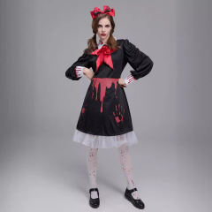 9305--Halloween Carnival Show Horror Ceramic Dolls Evil Blood Cursed Dolls