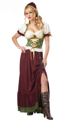 5801--Long Oktoberfest maid costume