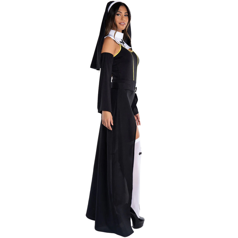 3116--halloween nun costume carnival