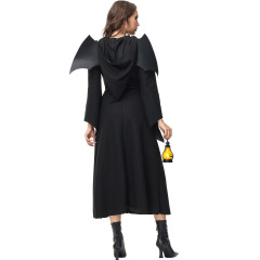 3397--Halloween zombie witch costume wings black angel witch costume
