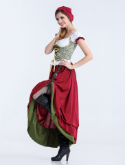 5801--Long Oktoberfest maid costume