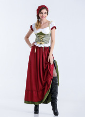 5801--Long Oktoberfest maid costume