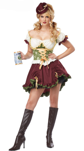 1353--Short Oktoberfest maid costume