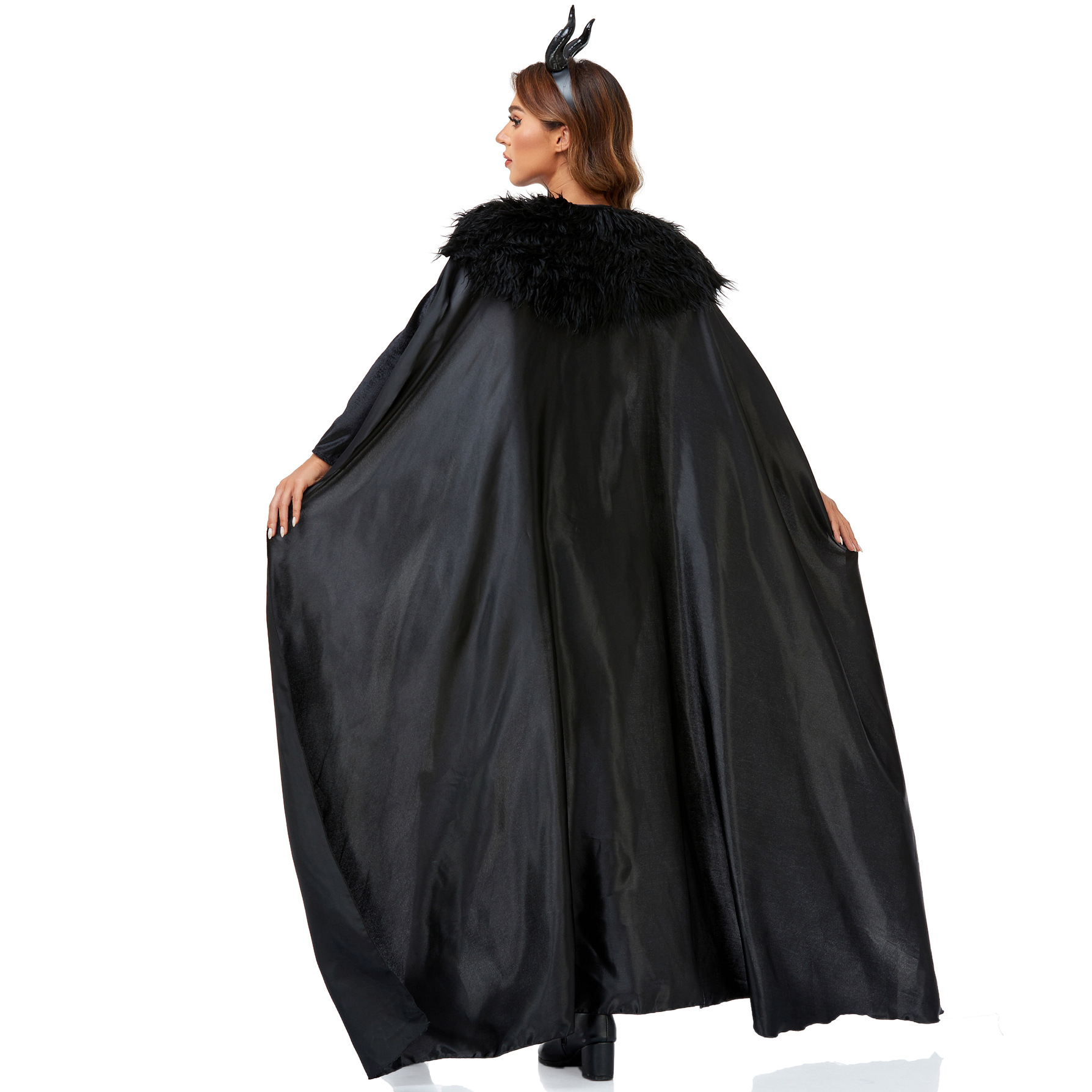 2028--New Cloak Maleficent Halloween Costume