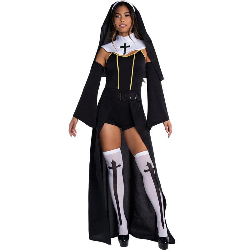 3116--halloween nun costume carnival