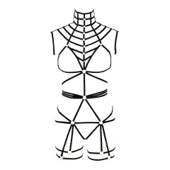 8464115--Bondage Underwear Set Mesh Bodysuit
