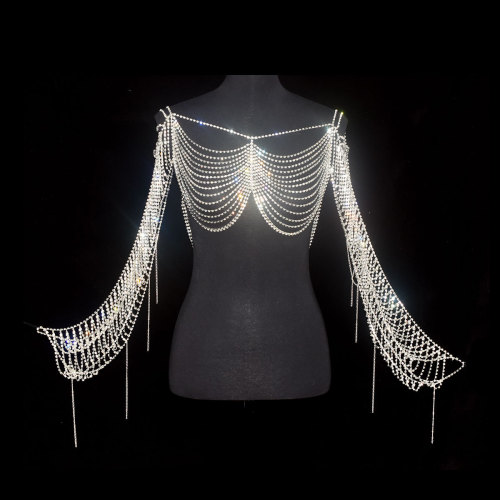 SAT3102--Shiny Luxury Rhinestone Top Elegant Body Chain Clothing Accessories