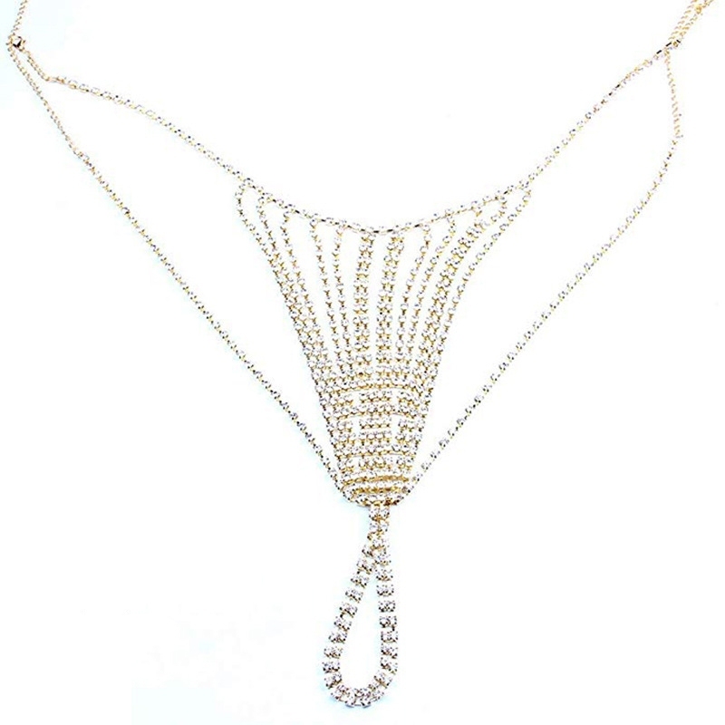 SAT3102--Shiny Luxury Rhinestone Top Elegant Body Chain Clothing Accessories