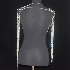 SAT3104--Shiny Luxurious Rhinestone Top Temperament Body Chain Clothing Accessories