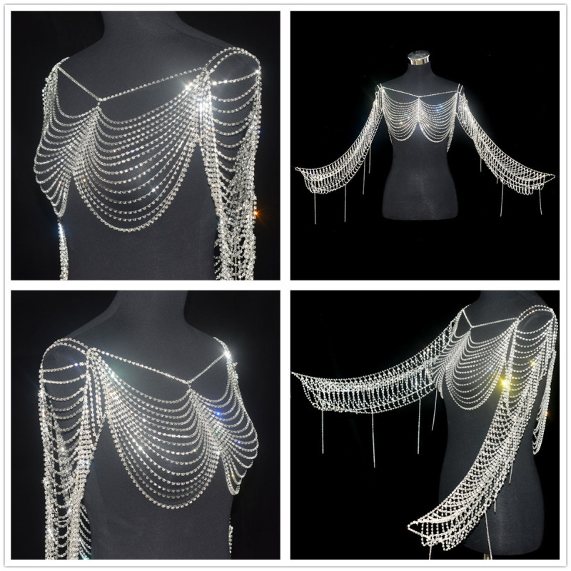 SAT3102--Shiny Luxury Rhinestone Top Elegant Body Chain Clothing Accessories