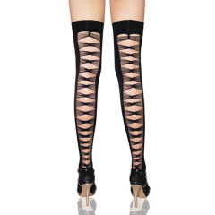 2080--Beileisi diamond-shaped hollowed-out sexy ripped stockings, fashionable and sexy women's stockings