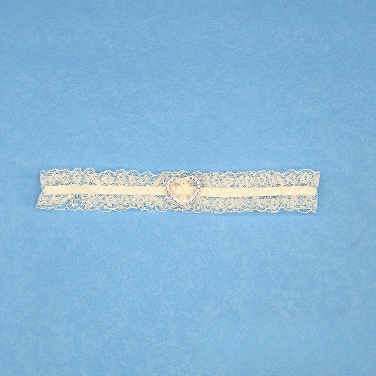 TH72--Lace bow rhinestone elastic thigh garter leg ring